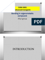 CHM 4301 Advanced Inorganic: Bonding in Organometallic Compound
