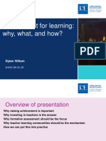 Assessment For Learning: Why, What, and How?: Dylan Wiliam