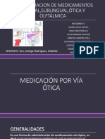 Vias de Administracion Oral Otica Oftalmica