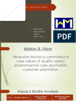 Business Strategy Analysis - Hindustan Motors - Tejaswi Monangi