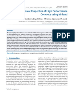 Study On Mechanical Properties of High Performance Concrete Using M-Sand