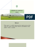 Design of Surplus Weir