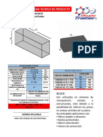 Ficha Tecnica Block Macizo de Concreto 12x20x40 Linea Estructural Nmx-c-404