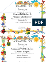 Diploma de Honor Dibujos