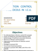 Infection Control Protocols in I.C.U.: Moderator: Presenter