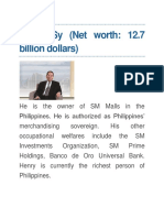 Henry Sy (Net Worth: 12.7 Billion Dollars)