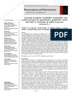 Assessment of Genetic Variability, Heritability and Genetic Advance For Quantitative, Qualitative Traits and CHLCV Resistance in Chilli (Capsicum Annuum L.)