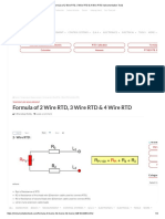 Formula of 2 Wire RTD, 3 Wire RTD & 4 Wire RTD.