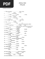 Initial Test Ivth Grade