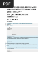 Quiz 2. Semana 7. Tecnicas Del Aprendizaje Autonomo