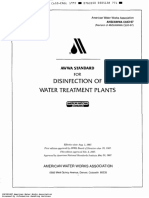 Disinfection Water Treatment Plants: Awwa Standard