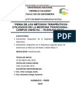 Proyecto de Proyeccion Medicina Alternativa 2018 