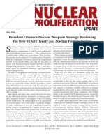 President Obama's Nuclear Weapons Strategy: Reviewing The New START Treaty and Nuclear Posture Review, Cato Nuclear Proliferation Update