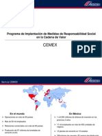 CEMEX. Medidas de RSE en La Cadena de Valor