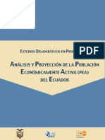 Analisis y Proyeccion de La Poblacion Economicamente Activa (PEA) Del Ecuador