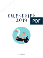 Calendrier 2019: Par Alice Bessol