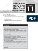 Chapter 11 - Monthly Physical Inventory and Monthly Food Cost Calculations