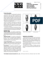 Model G Automatic Sprinklers Spray Upright, Spray Pendent and Conventional