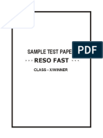 Sample Test Paper: Reso Fast