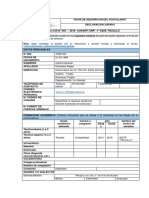 Ficha de Inscripción Del Postulante