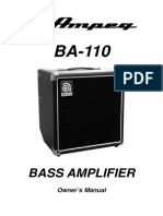 Bass Amplifier: Owner's Manual