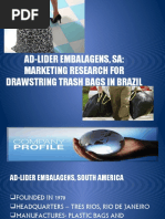 Ad-Lider Embalagens, Sa: Marketing Research For Drawstring Trash Bags in Brazil