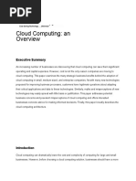 Cloud Computing: An: Executive Summary