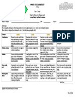 Outcome Teamwork Rubrics