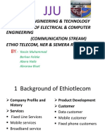 Collage of Engineering & Technology Department of Electrical & Computer Engineering (Communication Stream) Ethio Telecom, Ner & Semera Region