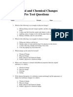 Physical Chemical Pre and Post Test Questions Oct 08