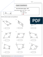 Angles in Quadrilateral: Sum of The Interior Angles 3600