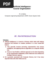 Artificial Intelligence: Course Organization: R. G. Mehta Computer Engineering Department, SVNIT, Surat, Gujarat, India