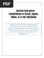 Ancient God-Given Constitutions To Israel, Japan, China, & To The Christians - UPDATED 11-22-2018