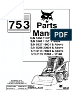 Bobcat 753 Skid Steer Loader Parts Catalogue Manual (SN 512716001 and Above) PDF