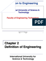 Introduction To Engineering: International University of Science & Technology