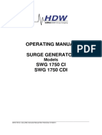 Operating Manual Surge Generator SWG 1750 CI SWG 1750 CDI: Models