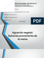 Aguarrás Vegetal: Solvente Proveniente de La Resina