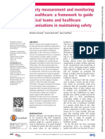 Safety Measurement and Monitoring in Healthcare: A Framework To Guide Clinical Teams and Healthcare Organisations in Maintaining Safety