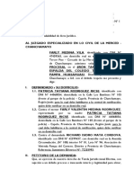 Demanda de Anulabilidad de Acto Juridico y Reconocimiento de Paternidad - Farly Medina Vila