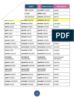 Infinitive Past Participle Espanish