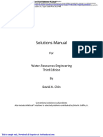 Water Resources Engineering 3rd Edition Chin Solutions Manual