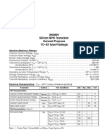 2N3904 Silicon NPN Transistor General Purpose TO 92 Type Package
