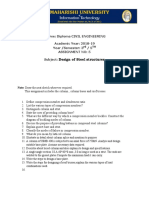 Course: Diploma CIVIL ENGINEERING Academic Year: 2018-19 Year /semester: 3 / 5 Assignment No: 5 Subject