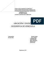 Ubicación y División Geográfica de Venezuela