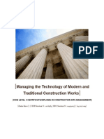 Managing The Technology of Modern and Traditional Construction Works