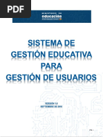 Manual para Gestión de Usuarios 2016 Version - 1 - 0