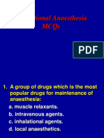 Inhalational Anaesthesia Mcqs