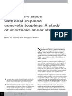 Hollow-Core Slabs With Cast-In-Place Concrete Toppings: A Study of Interfacial Shear Strength