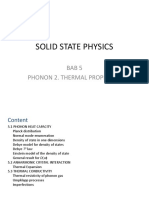 Solid State Physics: Bab 5 Phonon 2. Thermal Properties