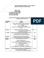 OB1 Schedule of Topics